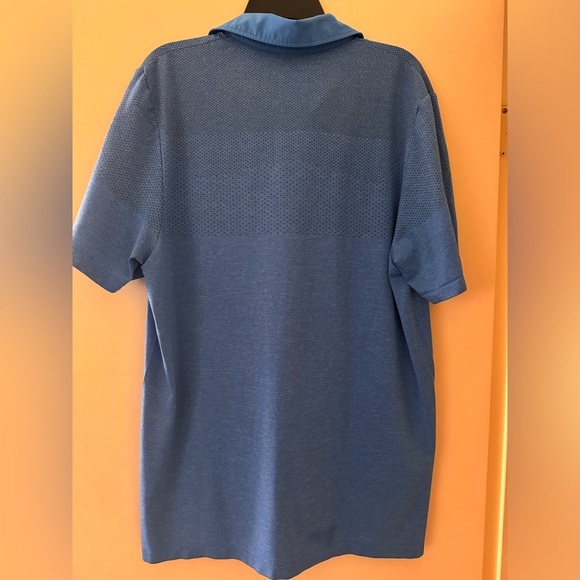 ADIDAS Climacool Men’s Short Sleeve Polo. Blue W/ Black Speckles Chest. Size XL - Picture 2 of 7